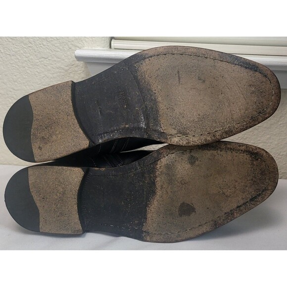 Hugo Boss Rare Chelsea Chukka Ankle Side Zip Black Leather Boots Men's Size 10 - Picture 8 of 12